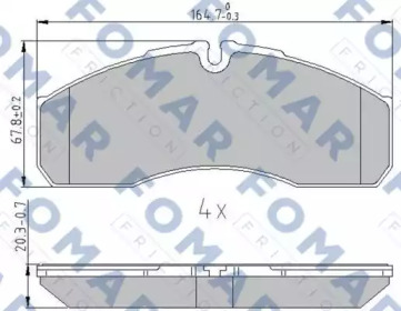 FOMAR FRICTION fo933581 -  Комплект тормозных колодок, дисковый тормоз